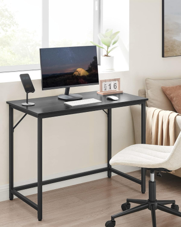 VASAGLE Birou cu cadru din otel, 50x100x75cm, industrial, negru [3]