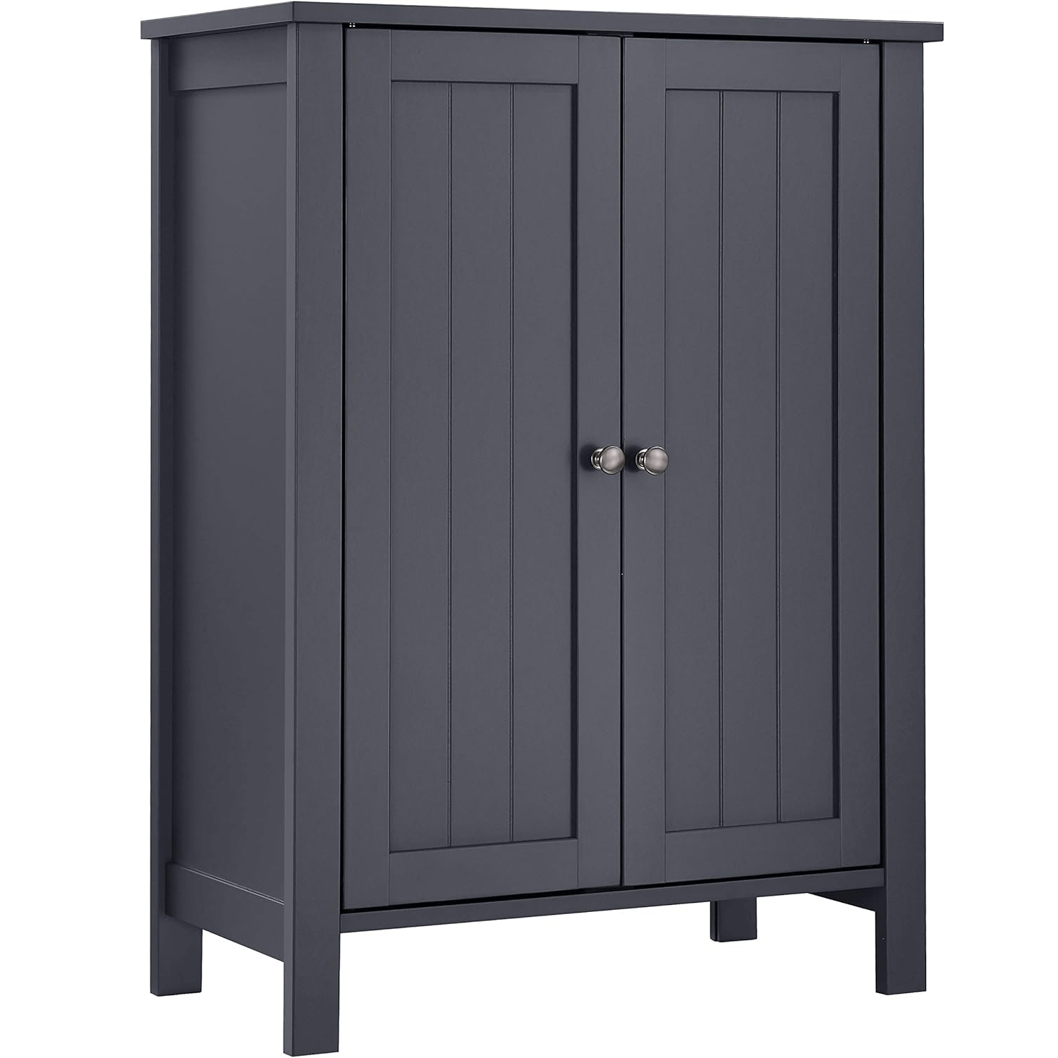 Mobilier baie - VASAGLE Dulap baie pe picioare cu 2 rafturi reglabile, din MDF, 30x60x80 cm, gri