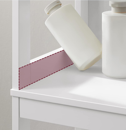 VASAGLE Dulap de baie tip coloana, din MDF, cu 2 sertare si 3 rafturi, 30x30x142 cm, alb [5]