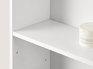 VASAGLE Dulap de depozitare pentru baie, pentru spatii inguste, cu sertare si raft reglabil, 40x18x134cm, alb [5]