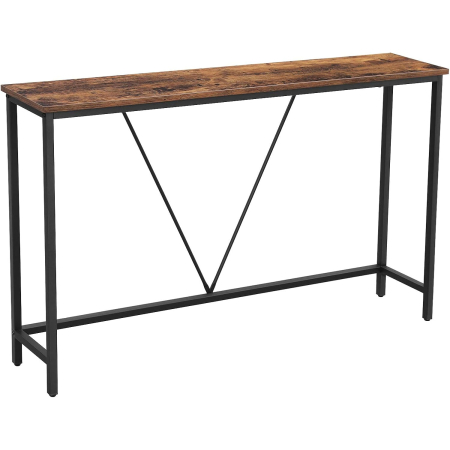 Casă - VASAGLE Masa tip consola cu cadru metalic, design industrial, 120x23x74 cm, maro rustic