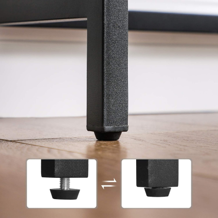 VASAGLE Masa tip consola cu cadru metalic, design industrial, 120x23x74 cm, maro rustic [3]