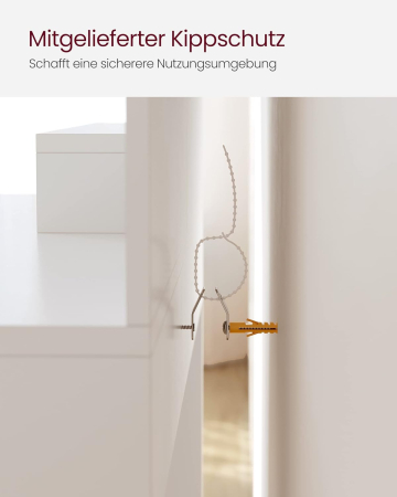 VASAGLE Masuta de toaleta cu oglinda, dulap si sertar pentru cosmetice, 80x40x132cm, alb [6]