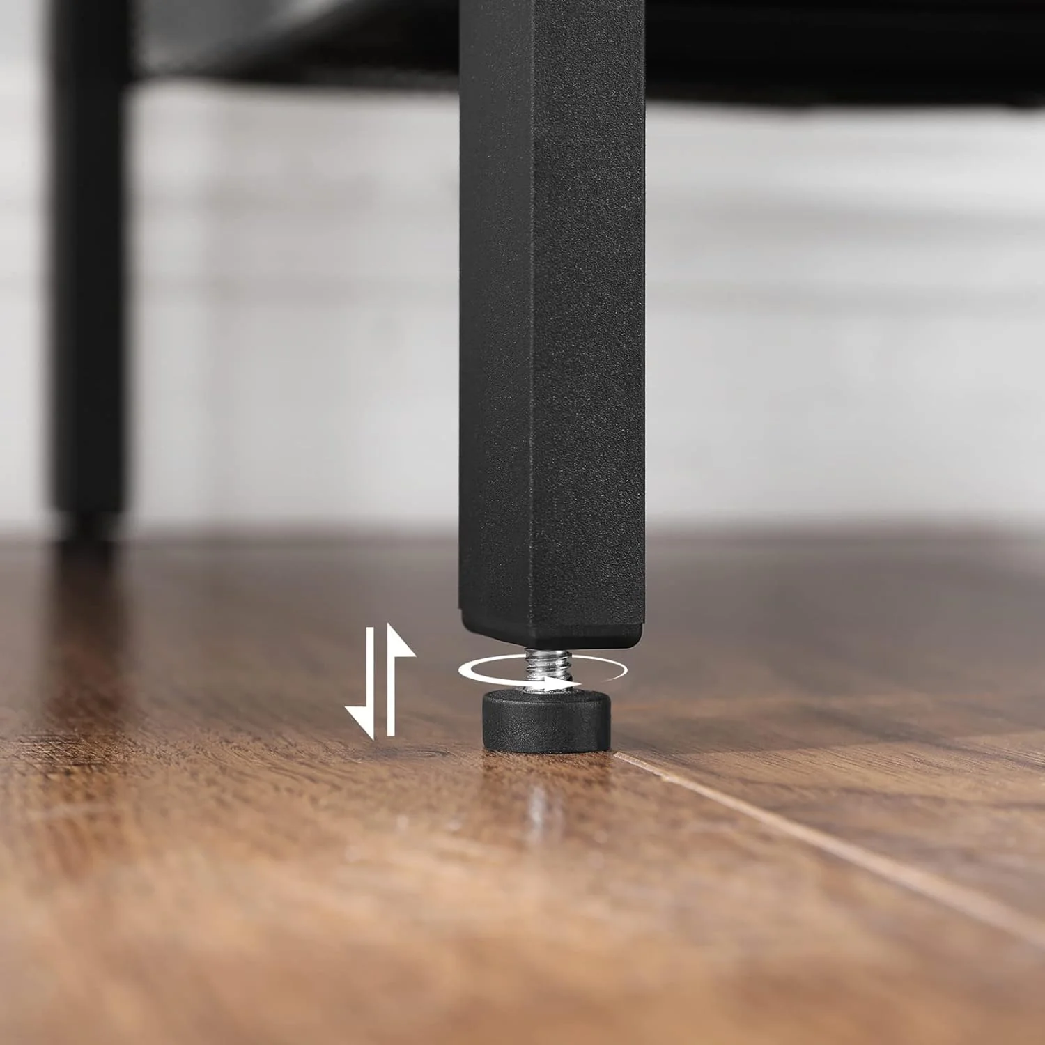 VASAGLE Set de 2 noptiere, cu cadru metalic, blat MDF, rafturi reglabile, 40x40x50cm, maro rustic [2]