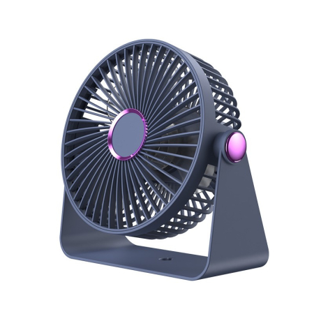 Electronice - Ventilator 2in1, , de Masa/de Perete, Incarcare USB, 3.7 V, 4.5 W, 1200 mAh, 17.5 x 17 x 7.6 cm, Albastru Fumuriu