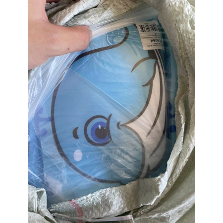 Vesta de salvare pentru copii cu aripioare de inot, , Albastru, Model balena [4]