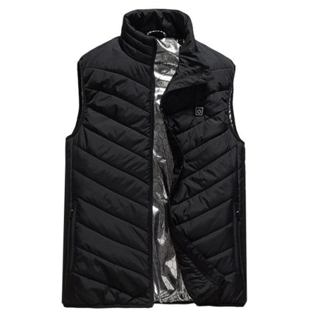 Vesta Inteligenta Incalzita, , Unisex, 2 Zone de Incalzire, Umplutura Bumbac, 3 Trepte de Temperatura, Incarcare USB, Negru, sub 45 kg, Marime S [2]