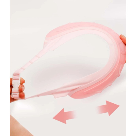Viziera de Protectie Baie Pentru Copii, Fippy, Model Coronita, Dimensiune ajustabila, Durabil, Usor de curatat, Impotriva Samponului, pentru Ochi si Urechi, TPE+PP, 24x22 cm, Roz [4]