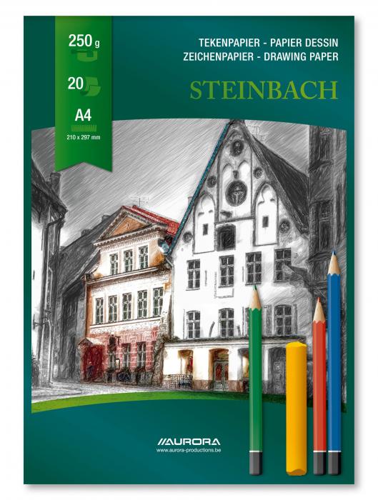 Bloc desen A4, 20 file - 250g/mp, AURORA Steinbach [2]