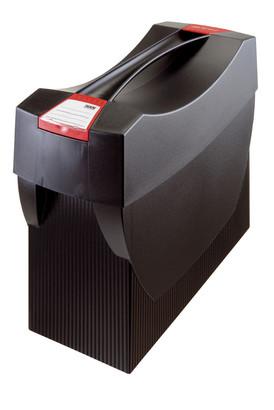 Suport plastic pentru 20 dosare suspendabile, cu capac, HAN Swing Plus - negru [2]