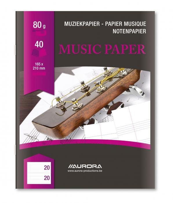 Caiet A5, 20 file - 80g/mp, AURORA - muzica [3]