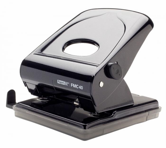 Perforator metalic 40 coli, RAPID FMC40 - negru [4]