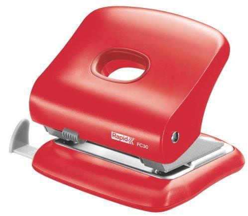 Perforator plastic RAPID FC30, 30 coli - rosu deschis [3]