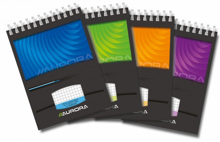 Blocnotes cu spirala, A6,  80 file - 90g/mp, AURORA Mano - matematica [1]