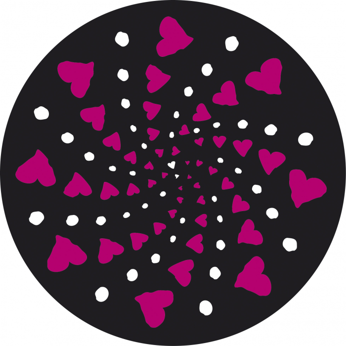 Abtibilduri roti, 2 buc./set, Roller NIKIDOM - Cuore [1]