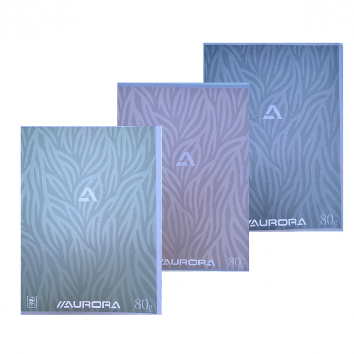 Caiet A4, 60 file - 80g/mp, liniat stanga, coperta carton color, AURORA Splendid - dictando [1]