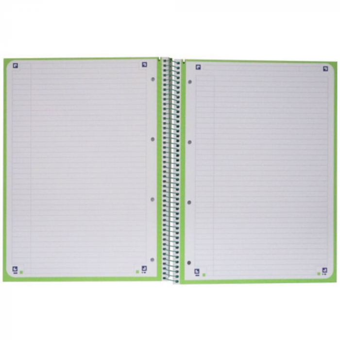 Caiet cu spirala, OXFORD Europeanbook 1, A4+, 80 file-90g/mp, hardcover verde, Scribzee-dictando [3]