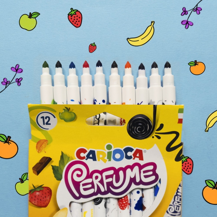 Carioca lavabila, parfumata, 12 culori/cutie, CARIOCA Perfume [4]