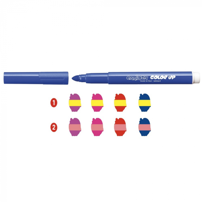 Carioca, varf gros - 6mm, 4 culori+2 magic marker/cutie, CARIOCA Magic Color Up [3]