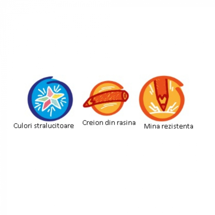 Creioane colorate CARIOCA Tita Erasable, hexagonale, flexibile, erasable, 12 culori/cutie, cu guma [4]