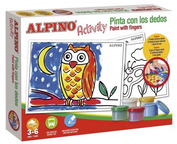 Cutie cu articole creative pentru copii, ALPINO Activity - Paint with the finger [2]
