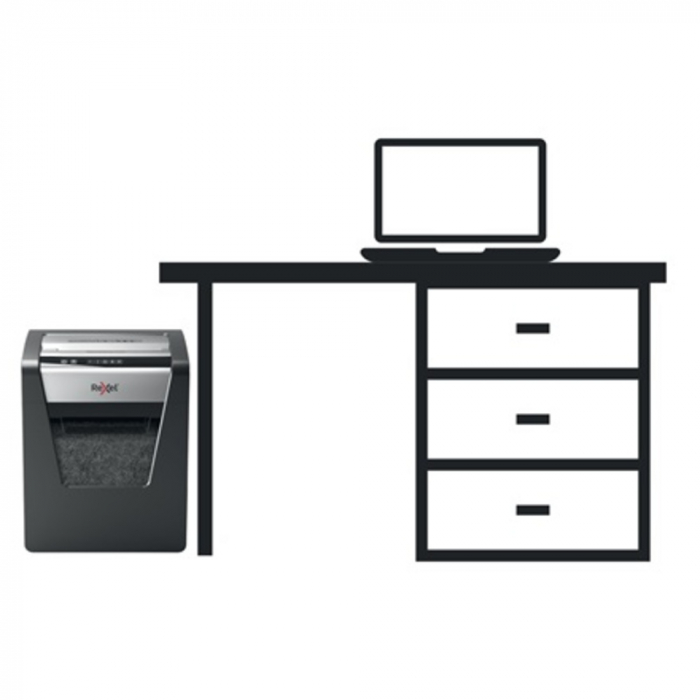 Distrugator documente manual REXEL MOMENTUM X415, P4, cross-cut (confeti), 15 coli, cos 23l, negru [6]