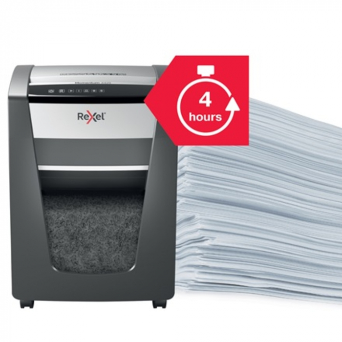 Distrugator documente manual REXEL MOMENTUM X420, P4, cross-cut (confeti), 20 coli, cos 30l, negru [8]