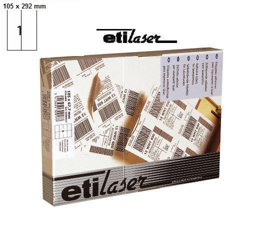 Etichete autoadezive   2/A4, 105 x 292 mm, 200 coli/top, ETILASER - albe [1]
