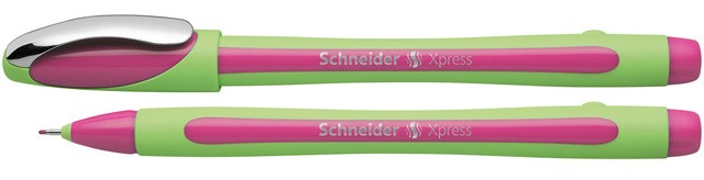 Liner SCHNEIDER Xpress, rubber grip, varf fetru 0.8mm - roz [1]