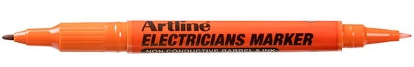 Marker ARTLINE, pentru electricieni, corp plastic, 2 capete, varfuri rotunde 0.4/1.0mm - orange [1]