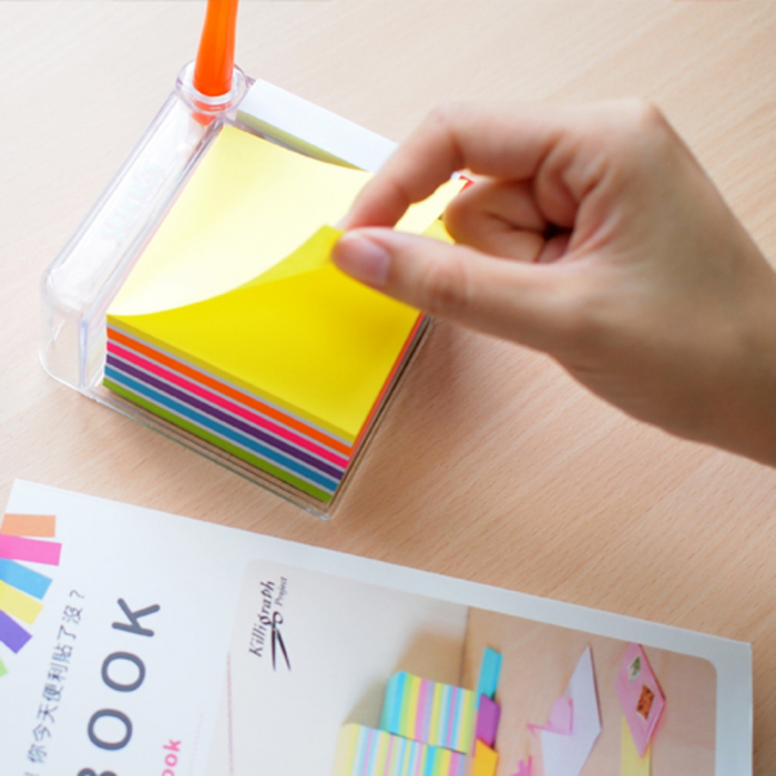 Notes autoadeziv cu suport, 76x76 mm - 400file/set, 76x14 mm - 380file/set, Stick"n -culori asortate [3]