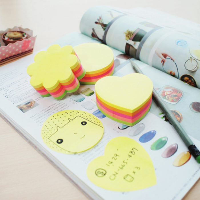 Notes autoadeziv Die-Cut - cerc, 67 x 67 mm, 5 x 50 file/set, Stick"n - 5 culori fluorescente [4]