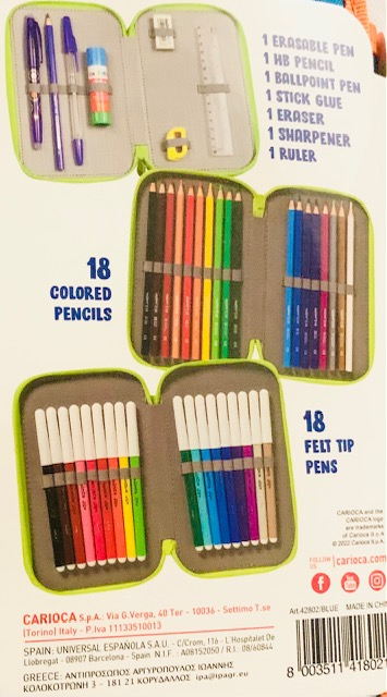 Penar CARIOCA Fluo, cu 3 fermoare, complet echipat [2]