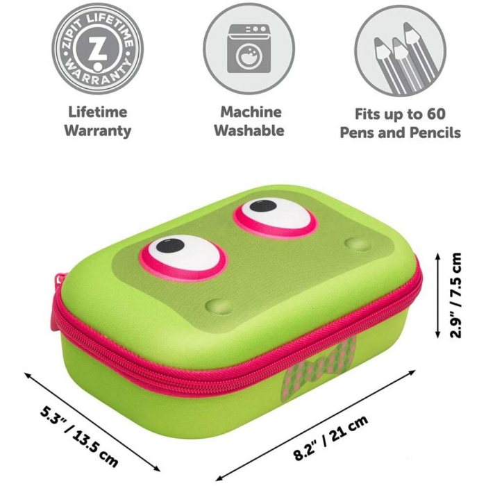 Penar cu fermoar, ZIPIT Wildlings Storage box - verde [4]