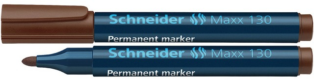 Permanent marker SCHNEIDER Maxx 130, varf rotund 1-3mm - maro [1]