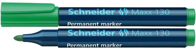 Permanent marker SCHNEIDER Maxx 130, varf rotund 1-3mm - verde [1]