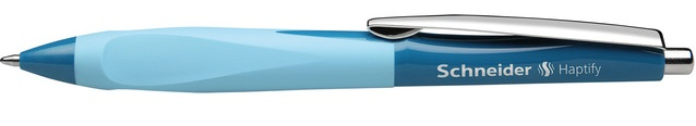 Pix SCHNEIDER Haptify, rubber grip, clema metalica, corp albastru petrol/bleu - scriere albastra [1]