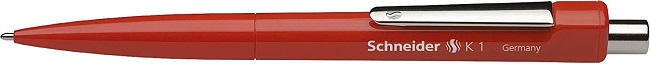 Pix SCHNEIDER K1, clema metalica, corp rosu - scriere rosie [1]