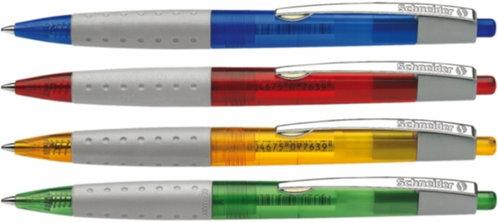 Pix SCHNEIDER Loox, rubber grip, clema metalica, culori asortate - scriere albastra [1]