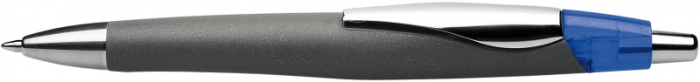 Pix SCHNEIDER Pulse, rubber grip, accesorii metalice, corp gri/albastru - scriere albastra [1]