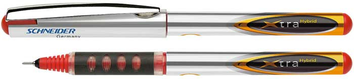 Roller cu cerneala SCHNEIDER Xtra Hybrid, needle point 0.3mm - scriere rosie [1]