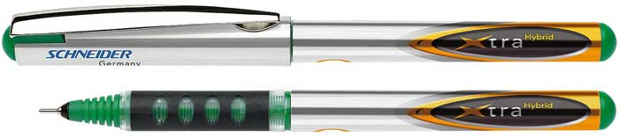 Roller cu cerneala SCHNEIDER Xtra Hybrid, needle point 0.3mm - scriere verde [1]