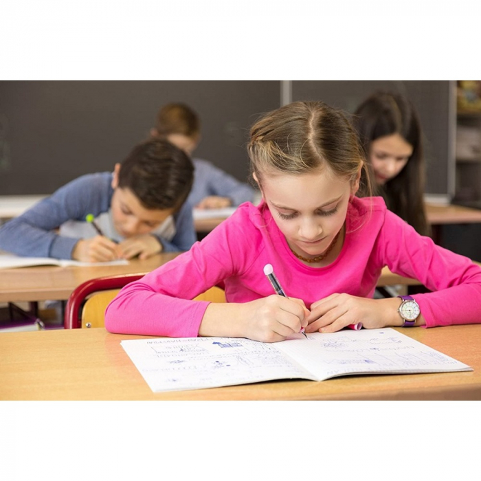 Stilou SCHNEIDER Base Kid (tip A - incepator) - corp roz/roz deschis cu decor [3]