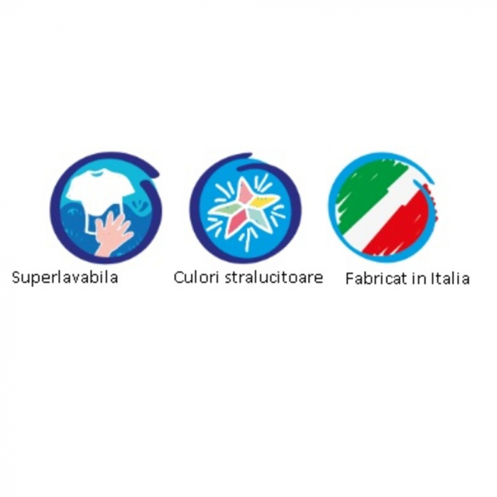 Tempera super lavabila, 12 culori x 7.5ml/set + pensula, CARIOCA Tempera [3]