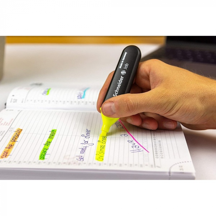 Textmarker SCHNEIDER Job, varf tesit 1+5mm - galben [4]