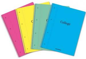 Caiet cu spirala, A4, 80 file - 70g/mp, 4 perforatii, coperta PP, AURORA College - dictando [1]