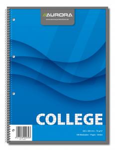 Caiet cu spirala, A4, 80 file - 70g/mp, 4 perforatii, coperti carton, AURORA College - matematica [1]