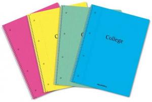 Caiet cu spirala, A4, 80 file - 70g/mp, 4 perforatii, coperta PP, AURORA College - matematica [1]