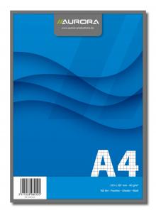 Blocnotesuri - Blocnotes capsat, A4, 100 file - 60g/mp, microperforatii, AURORA Office - matematica