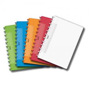 Produse din hartie - Caiet A4, 72 file - 90g/mp, coperta PP transparent color, AURORA Adoc - dictando